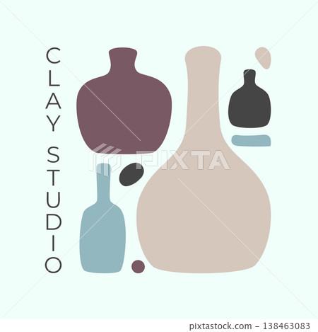 Pottery studio illustration Pottery studio illustration 138463083