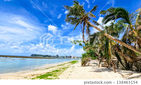 Beautiful tropical beach and azure sky 138463154