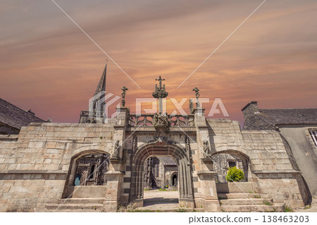 Parish close church of La Martyre, finistere, brittany, france 138463203
