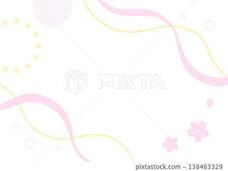 Cherry blossom and geometric pattern background illustration 02 Cherry blossom and geometric pattern background illustration 02 138463329