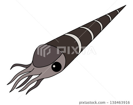Pop art illustration of Orthoceras 138463916