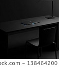 Dark Minimal Workspace With Laptop And Modern Clean Desk Aesthetic 138464200