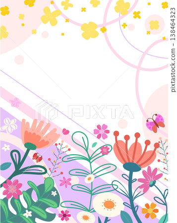 Floral spring background illustration in soft colors Floral spring background illustration in soft colors 138464323