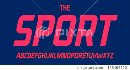 Retro sport font thick alphabet fat letters. Wide bold letter set for vintage car, retro speed race, auto repair shop headline title logo. Big ad type for magazine, shirts lettering. Vector typeset Retro sport font thick alphabet fat letters. Wide bold letter set for vintage car, retro speed race, auto repair shop headline title logo. Big ad type for magazine, shirts lettering. Vector typeset 138464330