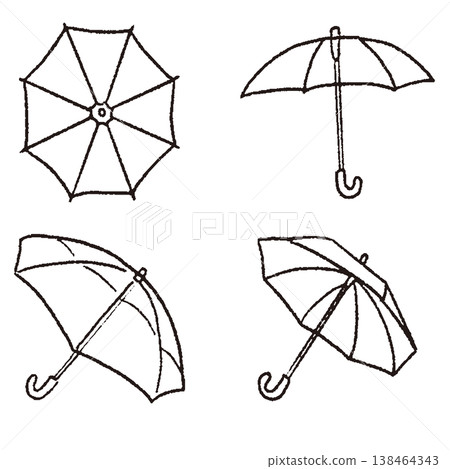 雨傘線稿套裝 138464343