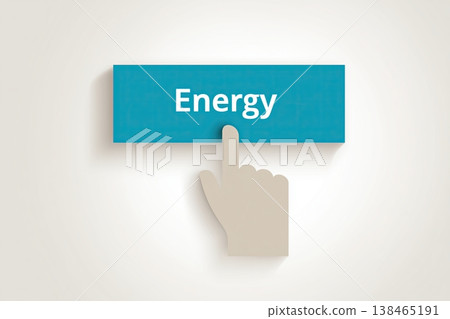 Clicking the energy button, a concept for sustainable resources and powering the future with innovation and technology. Clicking the energy button, a concept for sustainable resources and powering the future with innovation and technology. 138465191