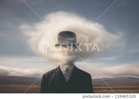 A conceptual image portraying the struggles of mental decline and the foggy nature of thoughts A conceptual image portraying the struggles of mental decline and the foggy nature of thoughts 138465320