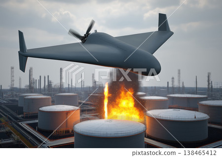 Shahed 136 UAV Attack on Industrial Storage 138465412