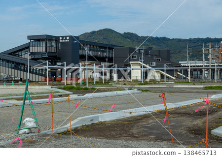 A view of the area around the east exit of Hayato Station in Kirishima City, Kagoshima Prefecture, currently under development (as of April 2026). 138465713