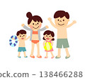 Family wearing swimsuits 138466288