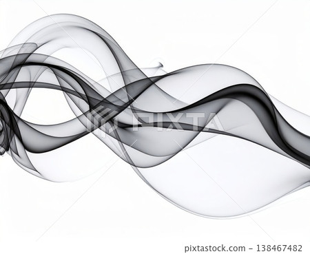 Black smoke over white background, magic relaxing atmosphere Black smoke over white background, magic relaxing atmosphere 138467482