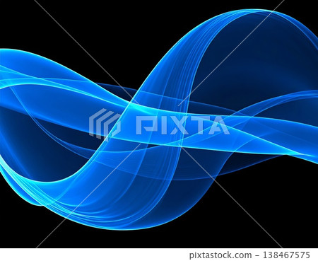 Blue smoke over black background, magic relaxing atmosphere Blue smoke over black background, magic relaxing atmosphere 138467575