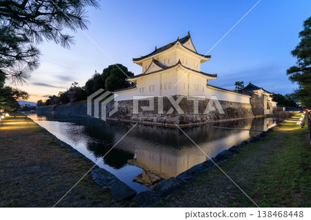 The southeast corner turret of Nijo Castle in Kyoto is illuminated. The southeast corner turret of Nijo Castle in Kyoto is illuminated. 138468448