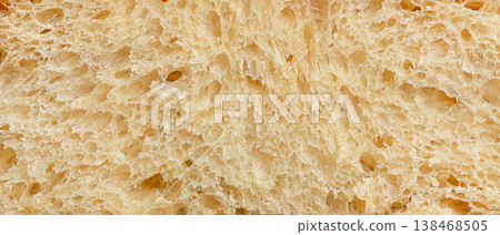 Macro texture of artisan sourdough bread crumb full frame Macro texture of artisan sourdough bread crumb full frame 138468505