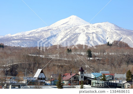 Early April, Hokkaido, Shiribeshi, Niseko, clear skies, spring seems to have arrived, Ezo Fuji, Mt. Yotei, Niseko, Kimobetsu, Kutchan, Kyogoku, 138468631