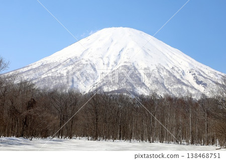 四月初，北海道，尻部，新雪谷，晴空萬裡，春天似乎已經到來，蝦夷富士，羊蹄山，新雪谷，喜茂別，俱知安，京極， 138468751