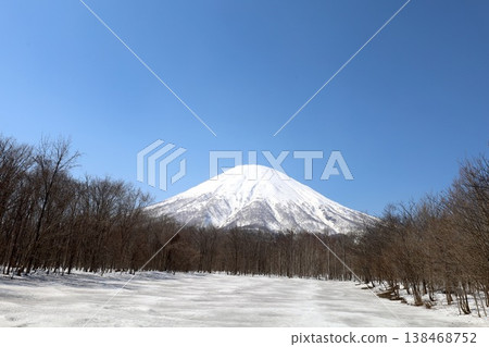 Early April, Hokkaido, Shiribeshi, Niseko, clear skies, spring seems to have arrived, Ezo Fuji, Mt. Yotei, Niseko, Kimobetsu, Kutchan, Kyogoku, Early April, Hokkaido, Shiribeshi, Niseko, clear skies, spring seems to have arrived, Ezo Fuji, Mt. Yotei, Niseko, Kimobetsu, Kutchan, Kyogoku, 138468752