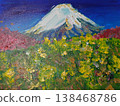 Fuji and cherry blossoms and rape blossoms 138468786