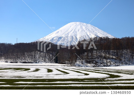 Early April, Hokkaido, Shiribeshi, Niseko, clear skies, spring seems to have arrived, Ezo Fuji, Mt. Yotei, Niseko, Kimobetsu, Kutchan, Kyogoku, 138468930