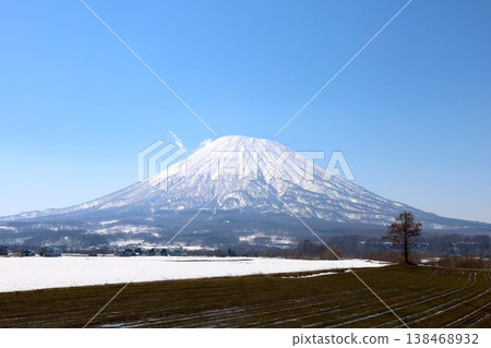 四月初，北海道，尻部，新雪谷，晴空萬裡，春天似乎已經到來，蝦夷富士，羊蹄山，新雪谷，喜茂別，俱知安，京極， 138468932