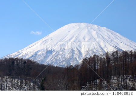 四月初，北海道，尻部，新雪谷，晴空萬裡，春天似乎已經到來，蝦夷富士，羊蹄山，新雪谷，喜茂別，俱知安，京極， 138468938