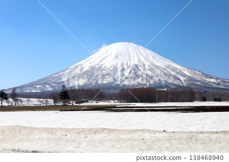 四月初，北海道，尻部，新雪谷，晴空萬裡，春天似乎已經到來，蝦夷富士，羊蹄山，新雪谷，喜茂別，俱知安，京極， 138468940