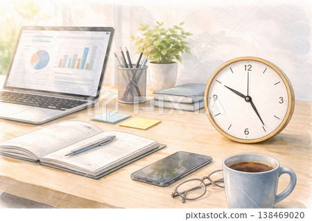 Clock Series: Work Scenes at the Desk Clock Series: Work Scenes at the Desk 138469020