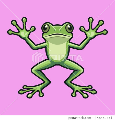 Cute Green Frog Illustration Character Vector Logo Template Cute Green Frog Illustration Character Vector Logo Template 138469451