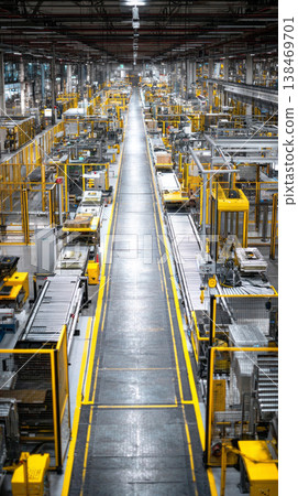 Vast lithium battery factory: automated conveyors robots ensure precise production Vast lithium battery factory: automated conveyors robots ensure precise production 138469701