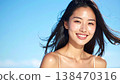 The beauty image of Japanese women with beautifully moisturized, radiant skin. 138470316