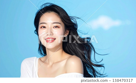 The beauty image of Japanese women with beautifully moisturized, radiant skin. The beauty image of Japanese women with beautifully moisturized, radiant skin. 138470317