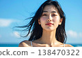 The beauty image of Japanese women with beautifully moisturized, radiant skin. 138470322
