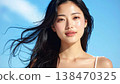The beauty image of Japanese women with beautifully moisturized, radiant skin. 138470325