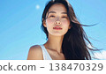 The beauty image of Japanese women with beautifully moisturized, radiant skin. 138470329