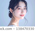 The beauty image of Japanese women with beautifully moisturized, radiant skin. 138470330