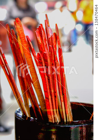 Fortune Sticks at Hongludi Nanshan Fude Temple in New Taipei City Fortune Sticks at Hongludi Nanshan Fude Temple in New Taipei City 138470464