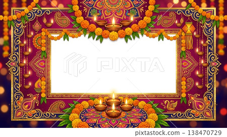 排燈節裝飾畫框 138470729