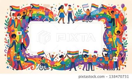 驕傲月彩虹相框 138470731