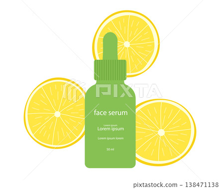 Bright green serum bottle with dropper cap Bright green serum bottle with dropper cap 138471138