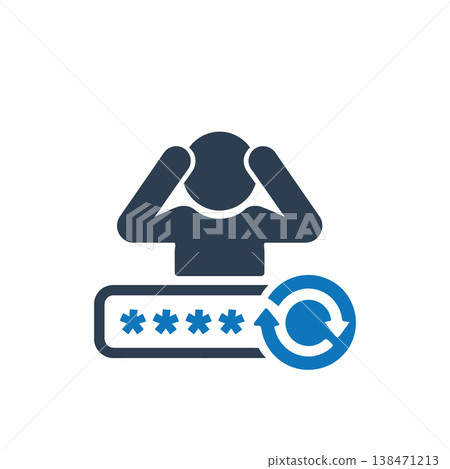 Password Issue Frustration icon 138471213