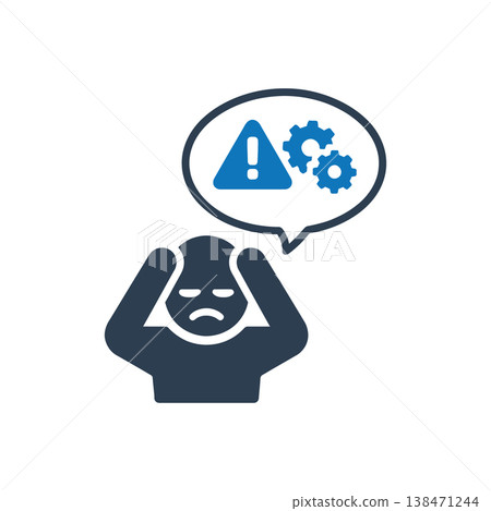 Technical Issue Stress icon 138471244