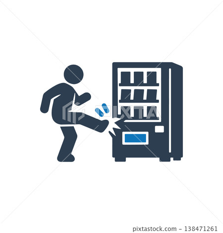 Vending machine frustration icon Vending machine frustration icon 138471261