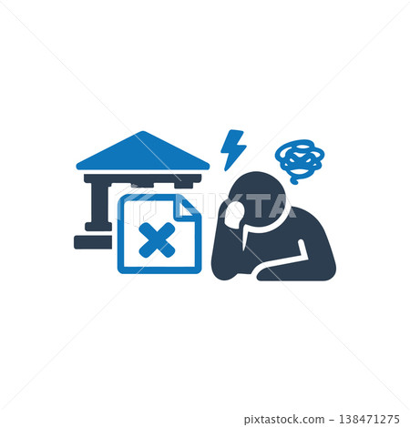 File rejection customer frustration icon File rejection customer frustration icon 138471275
