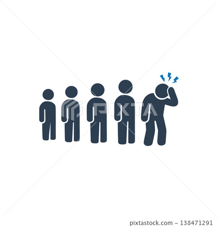 Queue Waiting Frustration icon Queue Waiting Frustration icon 138471291