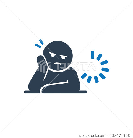 Loading Delay Frustration icon Loading Delay Frustration icon 138471308