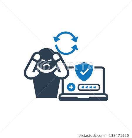 Account Security Concern Frustration icon 138471320