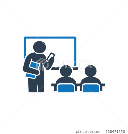 Teacher Distracted by Smartphone Icon 138471350