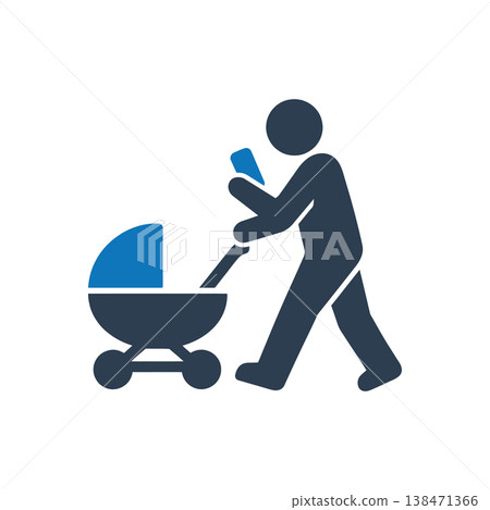 Neglectful Parenting Stroller Icon 138471366