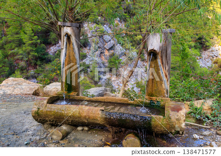Drinking water source in Goynuk canyon in Antalya province, Turkey Drinking water source in Goynuk canyon in Antalya province, Turkey 138471577