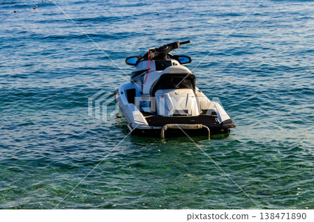 Empty jet ski in a sea. Summer vacation concept 138471890